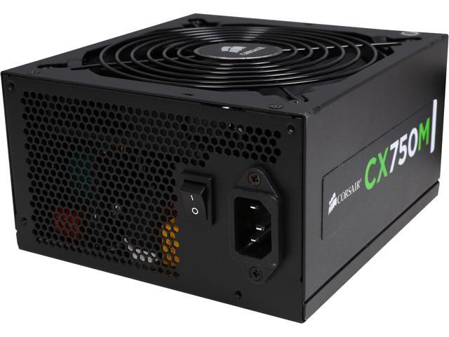 Refurbished: CORSAIR CXM series CX750M 750W ATX12V v2.3 SLI Ready CrossFire Ready 80 PLUS BRONZE Certified Modular Active PFC CORSAIR CP-9020061-NA Power Supply New 4th Gen CPU Certified Haswell Ready