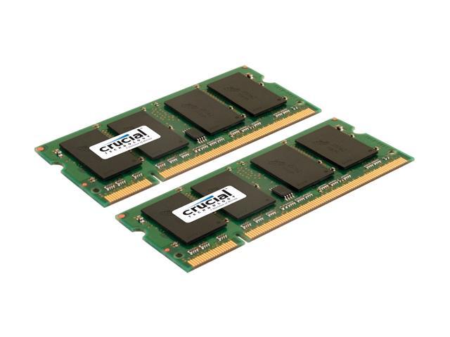 Crucial 2GB (2 x 1GB) DDR2 533 (PC2 4200) Dual Channel Kit Notebook Memory