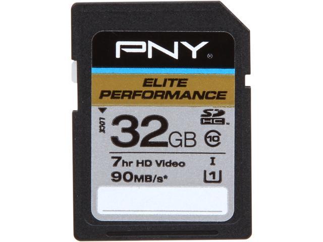 PNY Elite Performance 32GB Secure Digital High-Capacity (SDHC) Flash Card Model P-SDH32U1H-GE