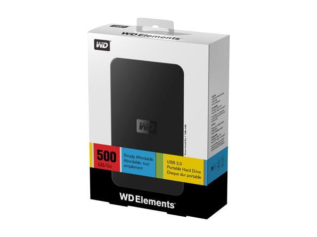 Western Digital Elements 500GB 2.5" Midnight Black Portable Hard Drive