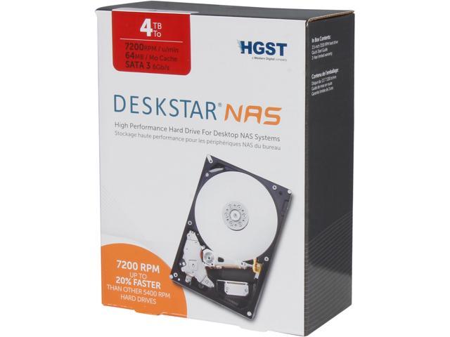 HGST Deskstar NAS H3IKNAS40003272SN (0S03664) 4TB 7200 RPM 64MB Cache SATA 6.0Gb/s 3.5 inch High-Performance Hard Drive for Desktop NAS Systems Bare Drive