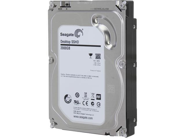 Seagate Hybrid Drive ST2000DX001 2TB MLC/8GB 64MB Cache SATA 6.0Gb/s NCQ 3.5 inch Desktop SSHD