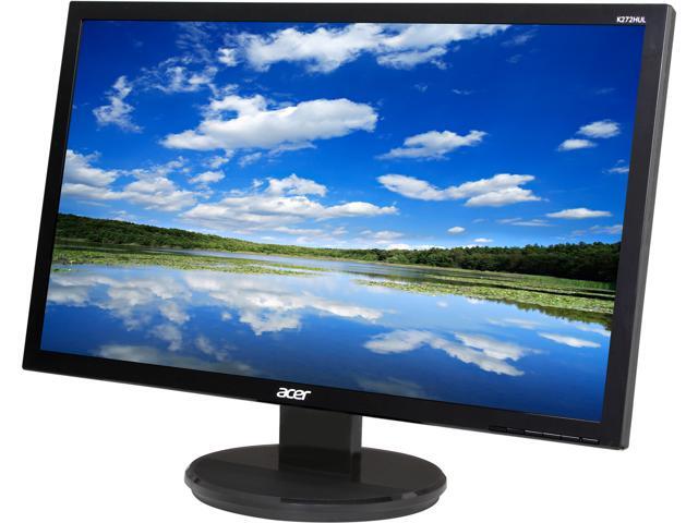 Acer K272HULbmiidp Black 27 inch WQHD 6ms (GTG) HDMI Widescreen LED Backlight LCD Monitor AHVA DCR 100,000,000:1(1,000:1) Built-in Speakers