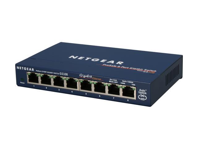 NETGEAR 8 Port Gigabit Business-Class Desktop Switch - Lifetime Warranty (GS108)
