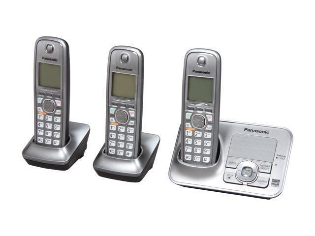 Panasonic KX-TG4133M 1.9 GHz Digital DECT 6.0 3X Handsets Cordless Phone Integrated Answering Machine