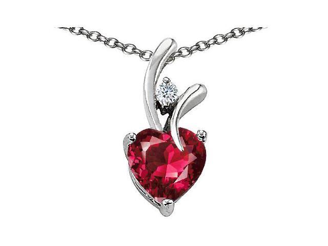 1.95 cttw Original Star K(TM) Heart Shaped 8mm Created Ruby Pendant