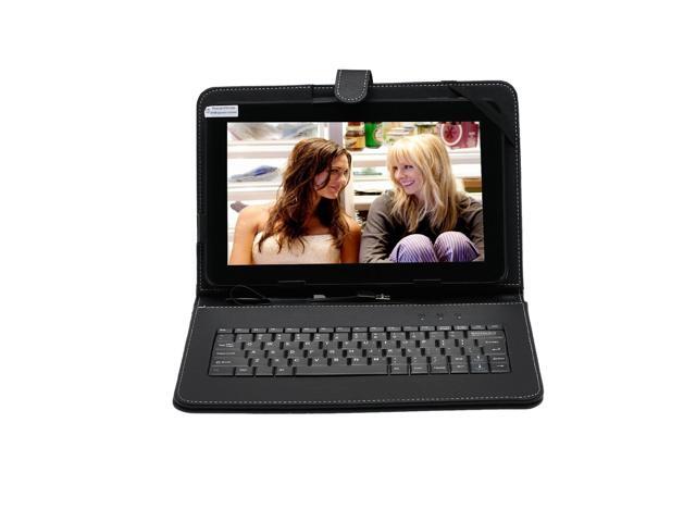 iRulu 10.1 inch Android Tablet PC, 4.2 Jelly Bean OS, Dual Core, Allwinner A20 CPU, Dual Cameras, 5 Point Capacitive Touch Screen, 8GB Storage, Black Color & Black Keyboard Case