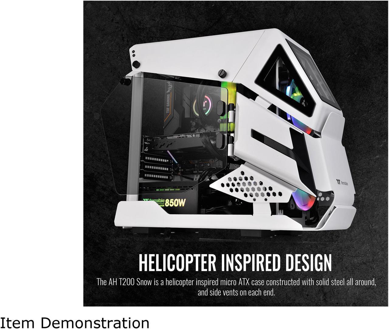 Thermaltake Ah T Snow Helicopter Styled Open Frame Tempered Glass