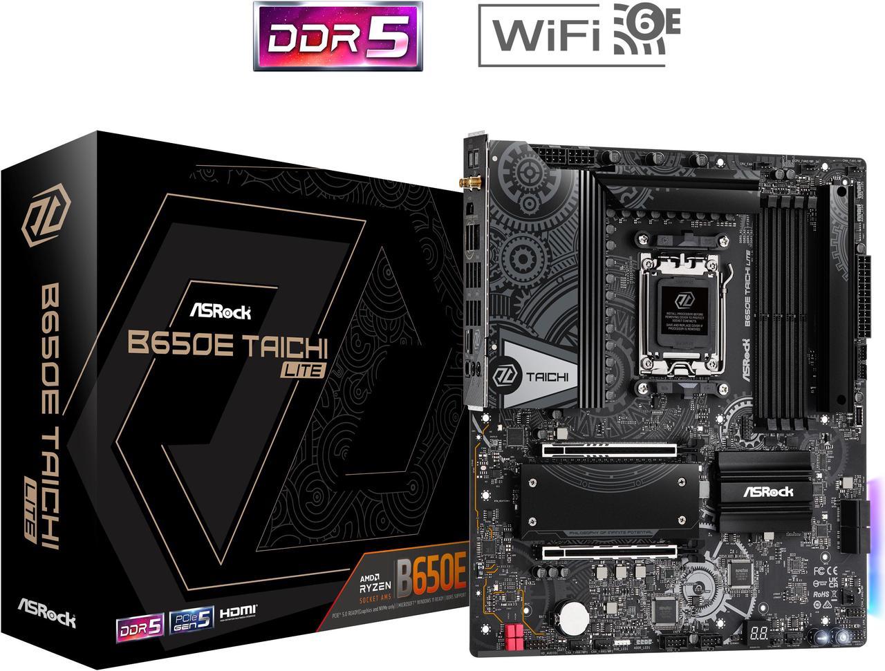 Open Box ASRock B650E Taichi Lite AM5 DDR5 AMD B650E SATA 6Gb S