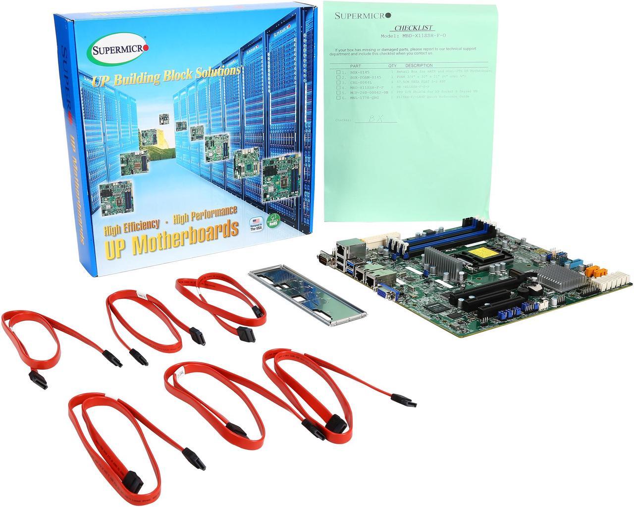 Supermicro Mbd X Ssh F O Micro Atx Server Motherboard Newegg