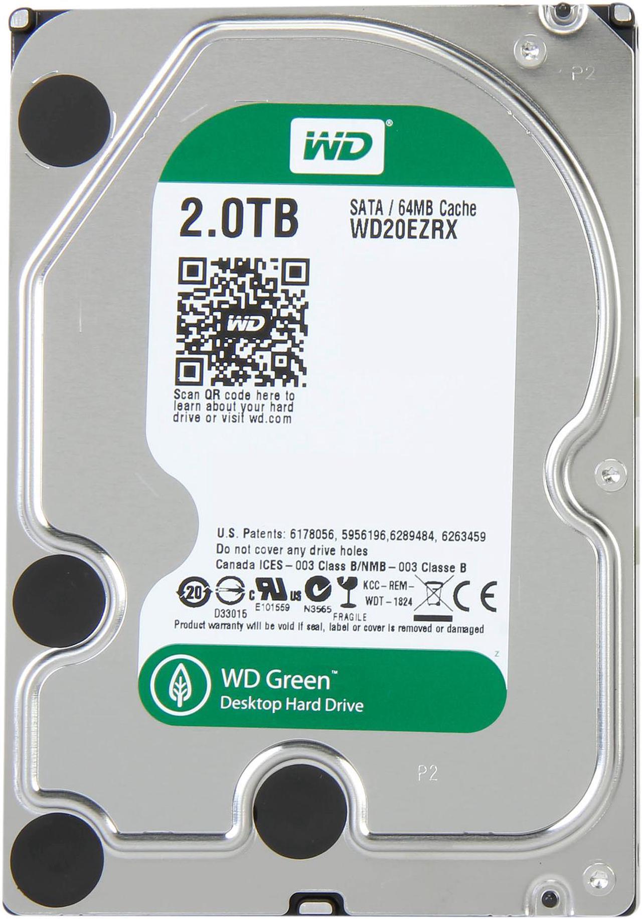 Western Digital WD Green WD20EZRX 2TB IntelliPower 64MB Cache SATA 6