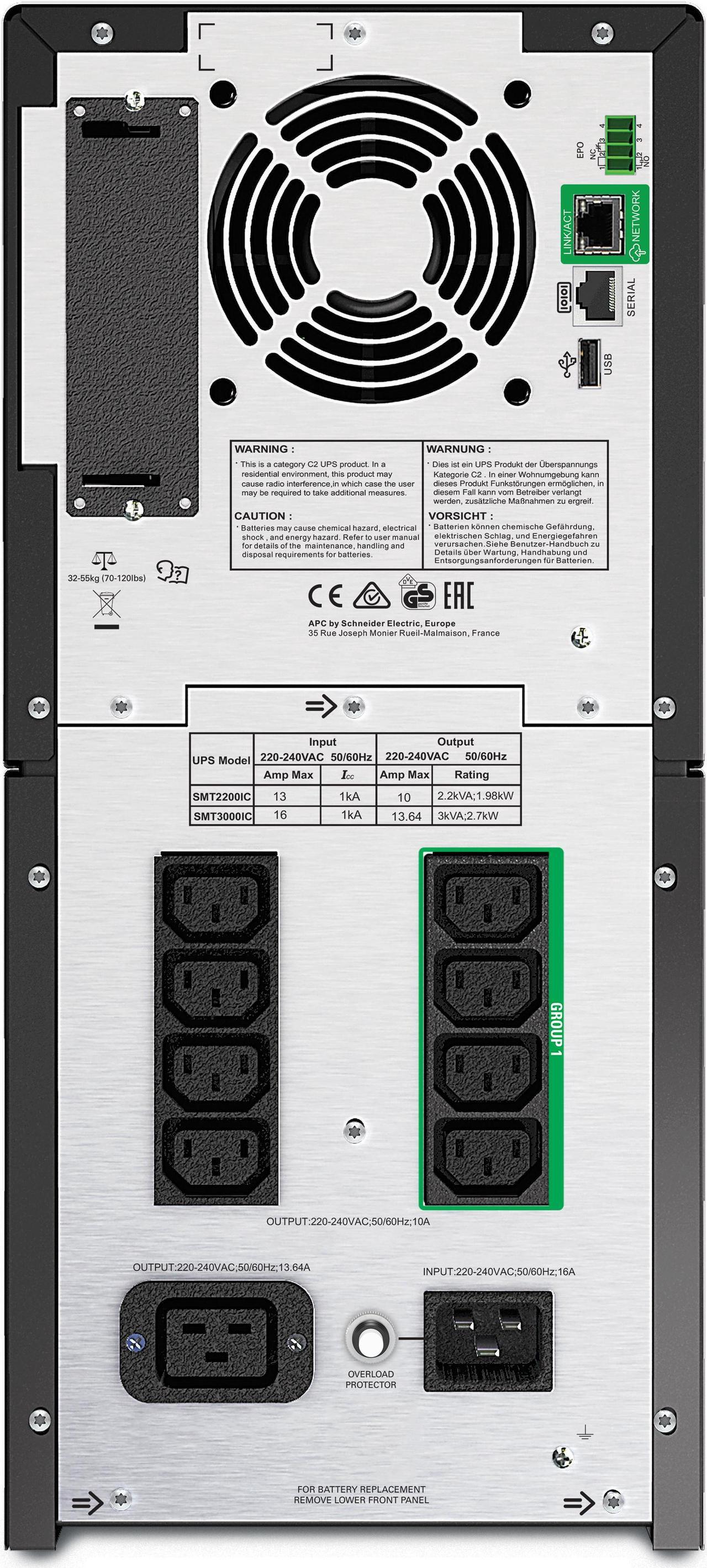 APC SMT2200IC Smart UPS 2200VA LCD 230V With SmartConnect Newegg