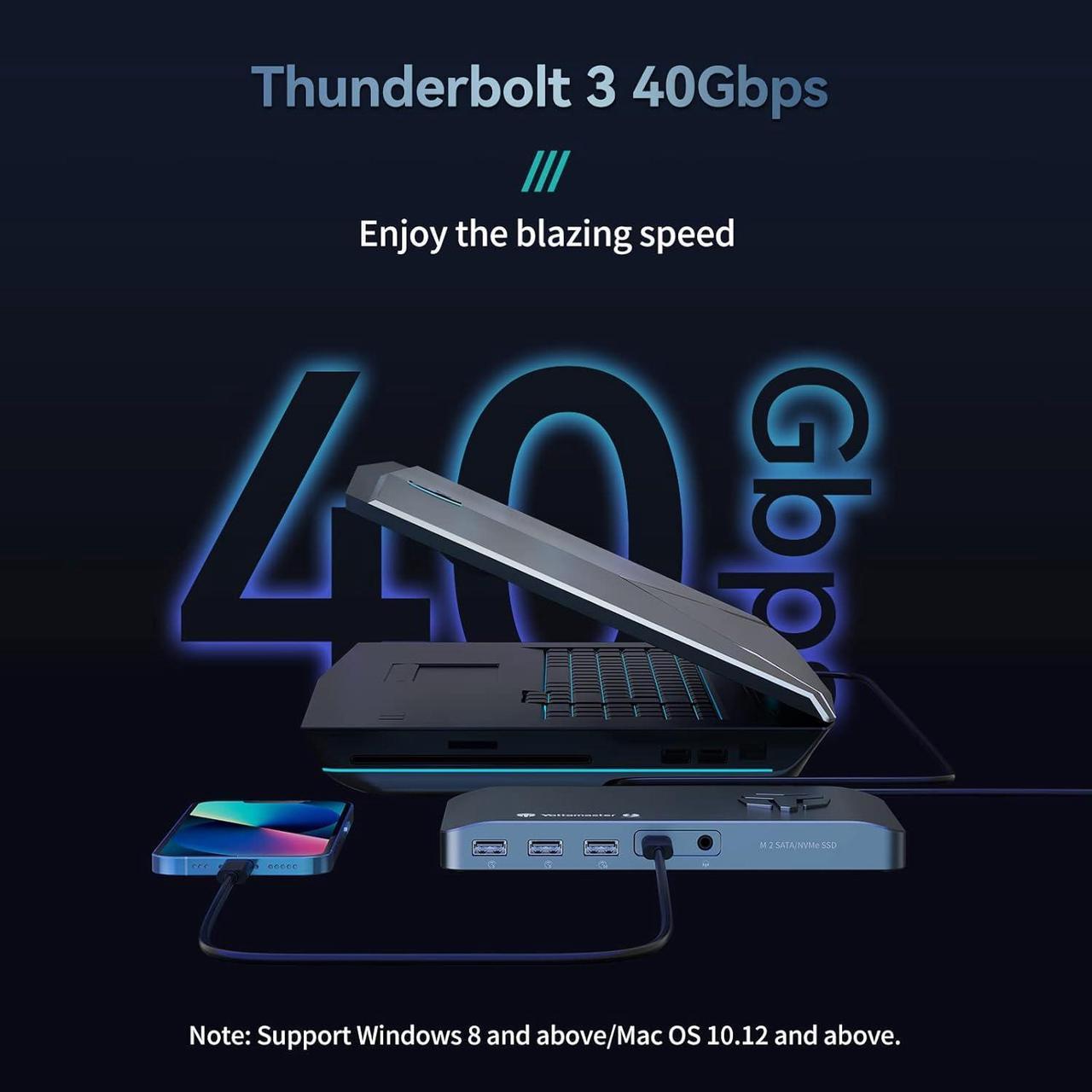 Thunderbolt 3 Dock With Dual M 2 Slot 2800MB S Yottamaster Thunderbolt