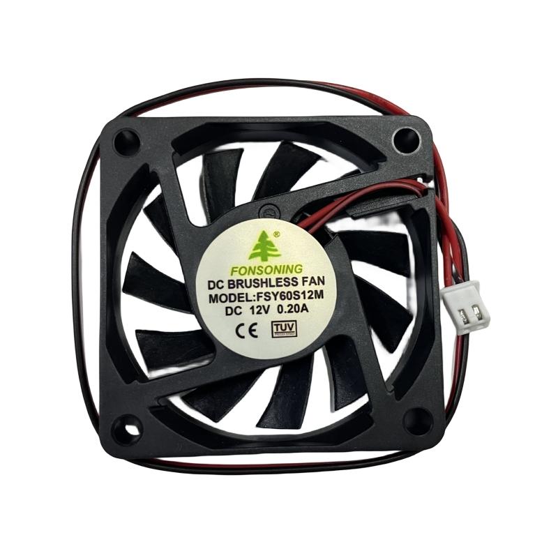New FSY60S12M DC 12V 0.2A 60 * 60 * 10mm 2-Wire Server Cooling Fan 2