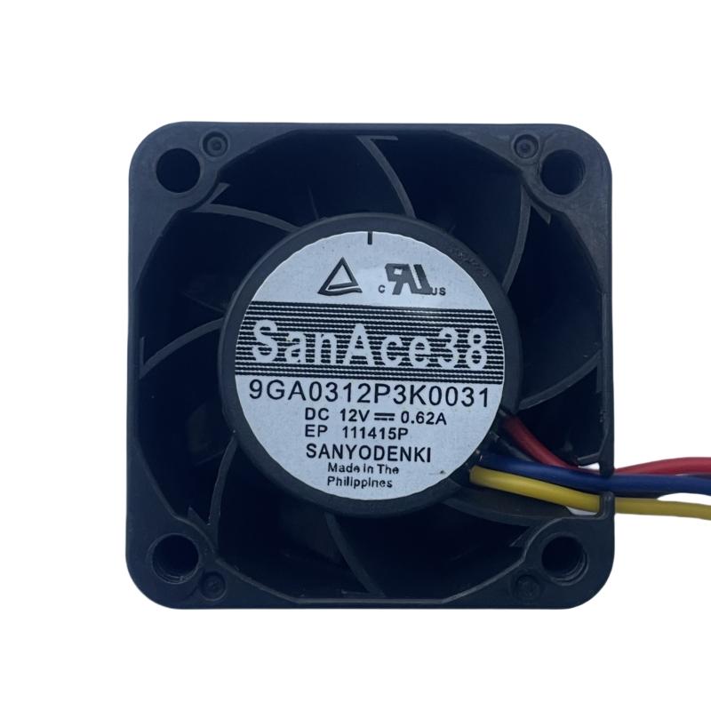 for SANYO Denki 9GA0312P3K0031 DC12V 0.62A 38 * 38 * 28mm Server Cooler Fan 2