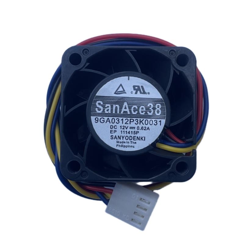 for SANYO Denki 9GA0312P3K0031 DC12V 0.62A 38 * 38 * 28mm Server Cooler Fan 1