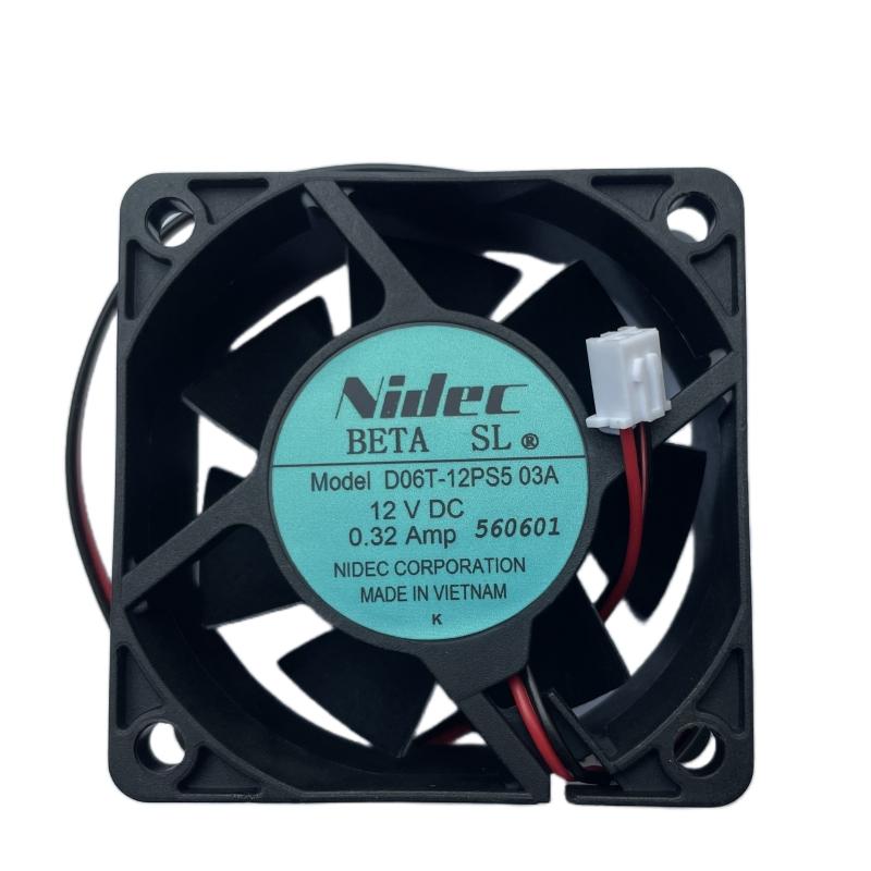 New D06T-12PS5 03A DC12V 0.32A 2-Pin Square Cooling Fan 1