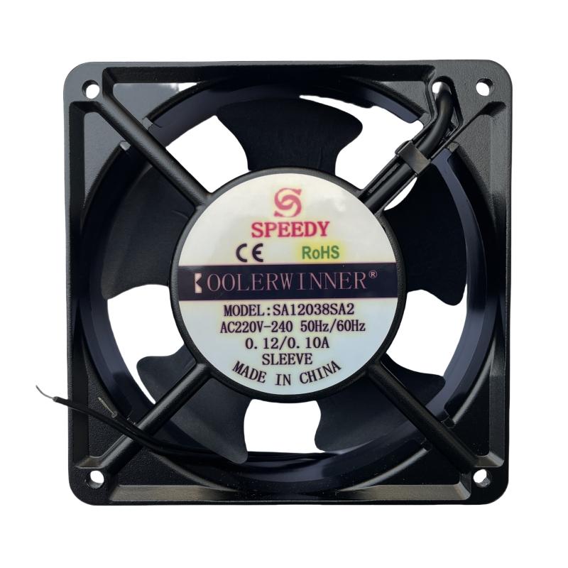 New for Speedy SA12038SA2 AC 220-240V 0.12/0.1A 120 * 120 * 38mm 2-Wire Server Cooler Fan 1