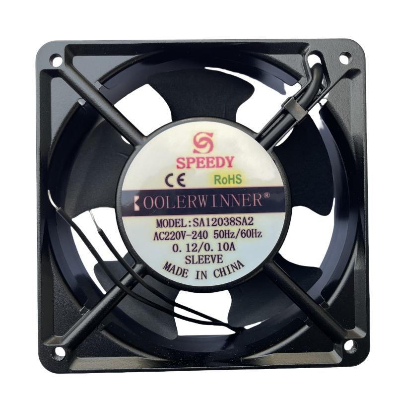 New for Speedy SA12038SA2 AC 220-240V 0.12/0.1A 120 * 120 * 38mm 2-Wire Server Cooler Fan 2