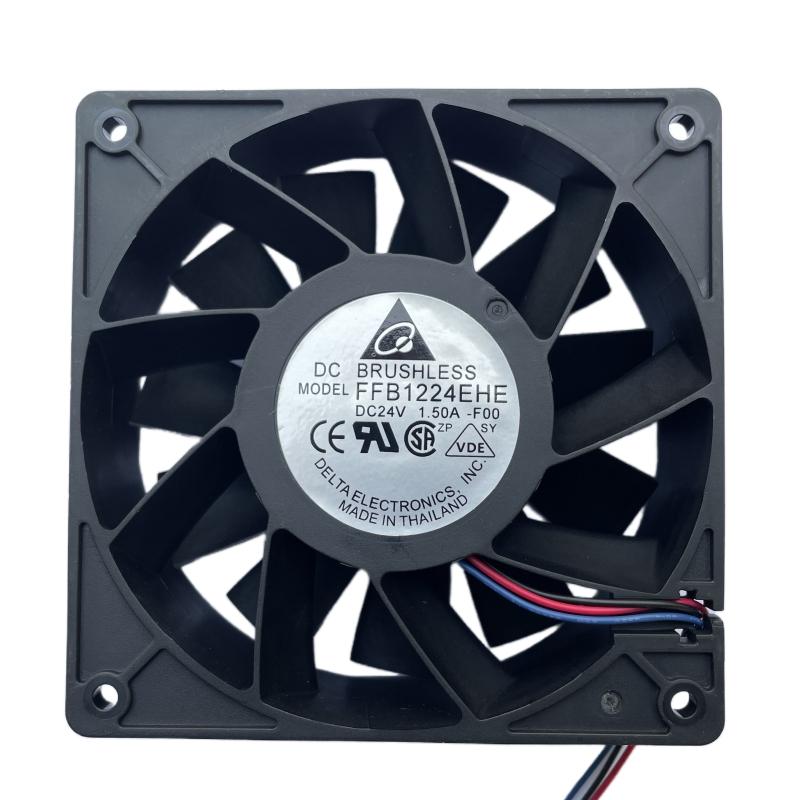 New FFB1224EHE DC 24V 1.50A 12038 12cm 120mm 3- Wire Server Square Strong Wind Cooling Fan 3