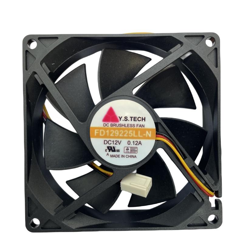 for Y.S TECH FD129225LL-N DC 12V 0.12A 90 * 90 * 25mm 3-Wire Square Server Cooling Fan 1