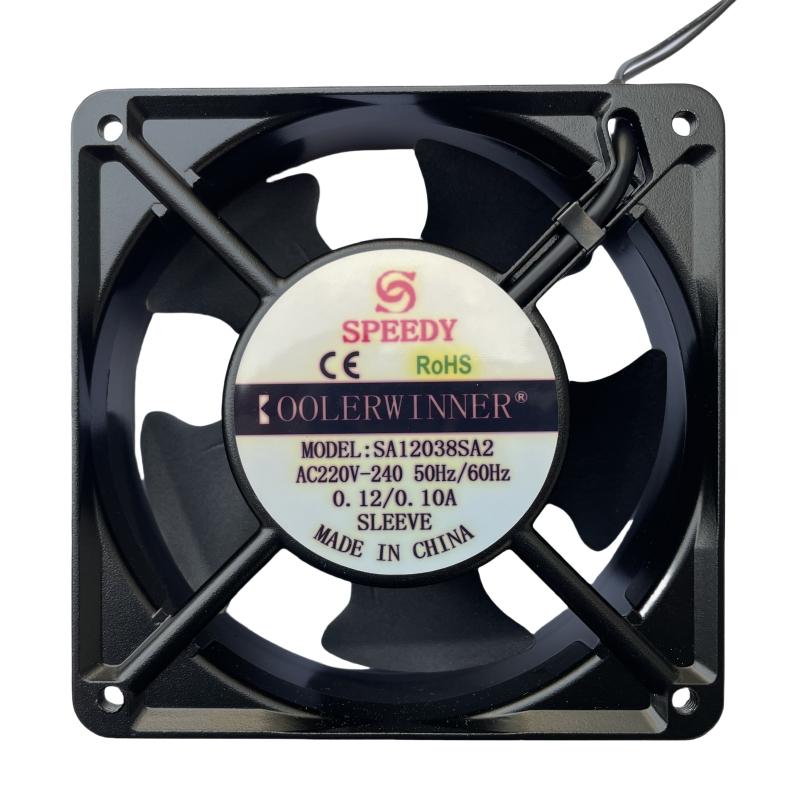 New for Speedy SA12038SA2 AC 220-240V 0.12/0.1A 120 * 120 * 38mm 2-Wire Server Cooler Fan 3