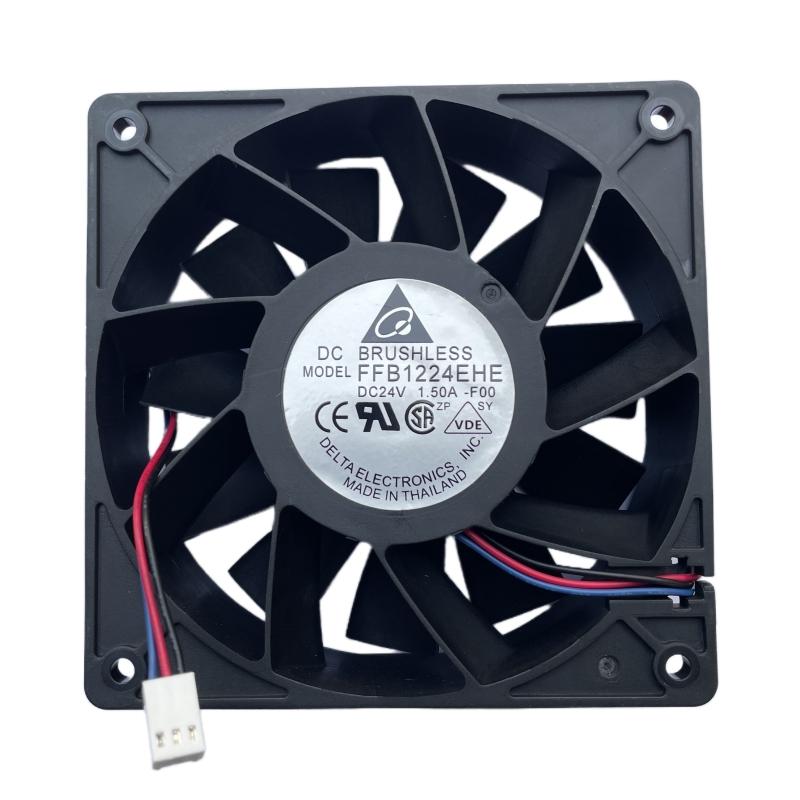 New FFB1224EHE DC 24V 1.50A 12038 12cm 120mm 3- Wire Server Square Strong Wind Cooling Fan 2