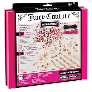 make it real juicy couture pink and precious bracelet making kit for girls tweens jewelry crafts