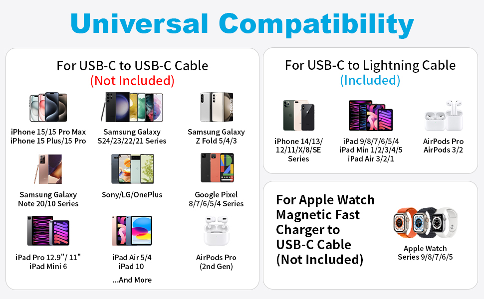 USB C to Lightning Long Cable