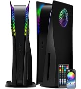 Joso Faceplate for PS5 Disc Edition, Anti-Scratch Dustproof Case Replacement with RGB Ring, Cover...