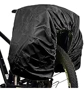 JSAHAH 60L - 80L Bicycle Rear Rack Rain Cover Bike Trunk Rain Cover Black