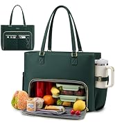 LOVEVOOK Work Bag with Lunch Compartment, 15.6-Inch Teacher Tote for Women | 3 in 1 Insulated Lun...