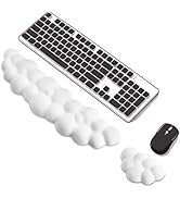 Keyboard Wrist Rest Mouse Wrist Support Set, Cloud Keybroad Wrist Rest Pad with Non-Slip PU Base,...