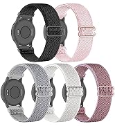 5 Pack Stretchy Nylon Watch Bands Compatible with Garmin Venu 2S/Vivoactive 4S/Venu 3S/Vivomove 3...