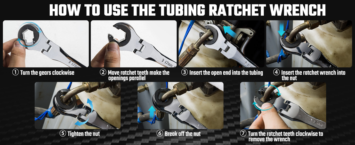 flex head ratcheting wrench set mechanics tool repair for home bicycle garage workshop
