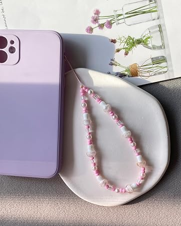 pink phone charms strap