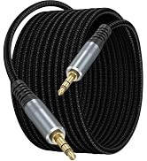 CLAVOOP AUX Cable 15ft Long 3.5mm Audio Aux Cord Male to Male Braided, OFC Core Stereo Auxiliary ...