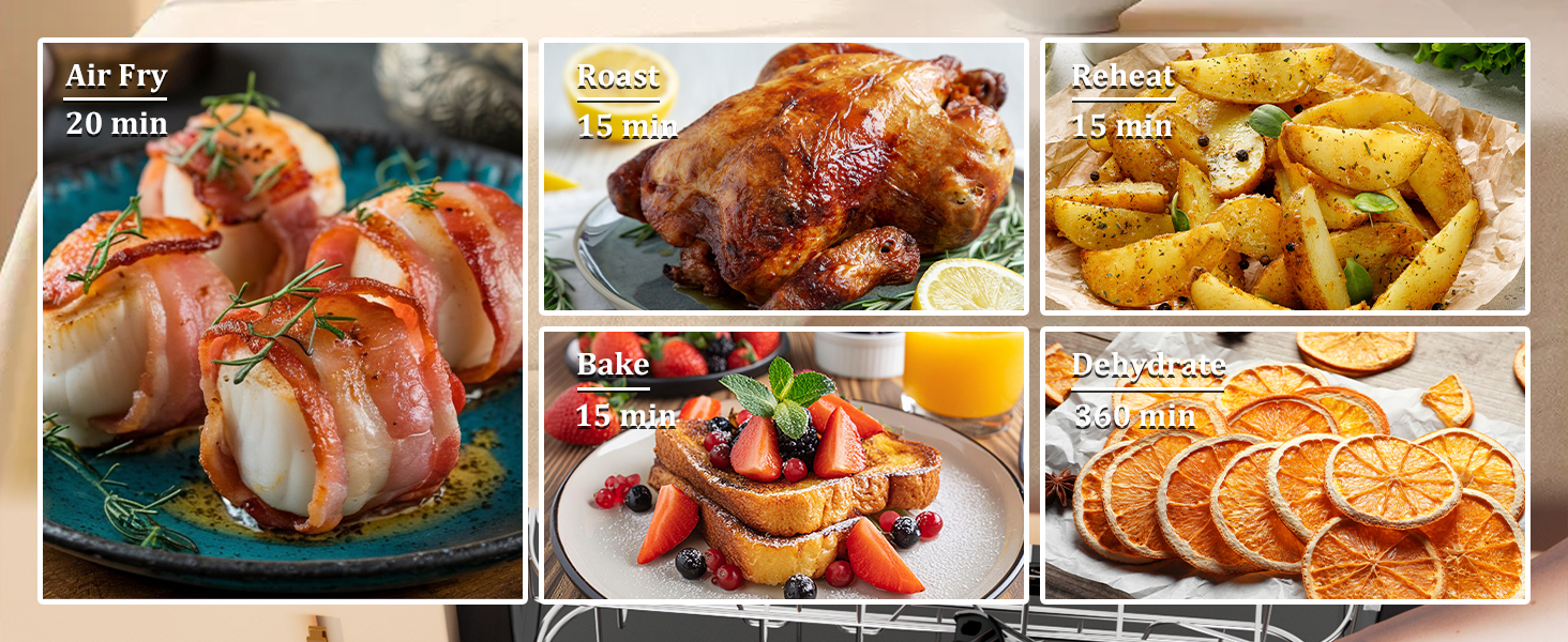 Cook with confidence: This air fryer has 7 ingredient-specific and one-touch presets.