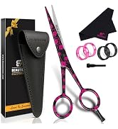 BEAUTICONE Hair Cutting Scissors - High Carbon SS 6.5" Professional Barber-Grade Salon Shears w...