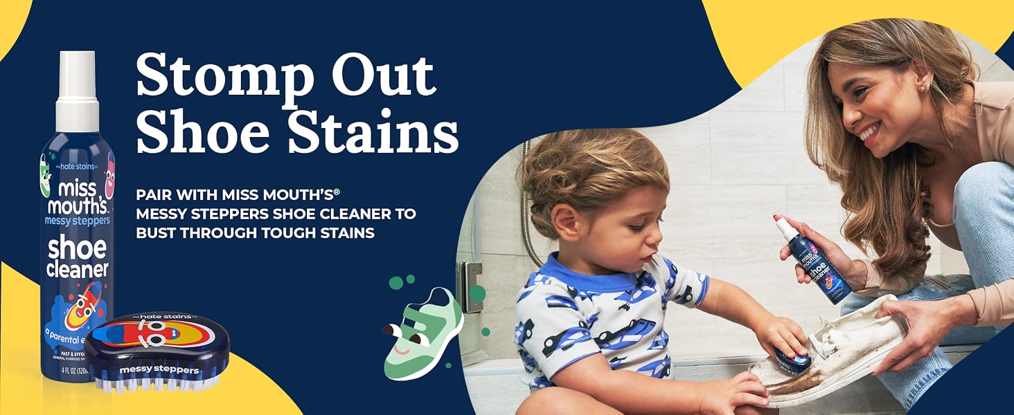 Stomp out shoe stains - pair with Miss Mouth's Messy Stepper shoe cleaner