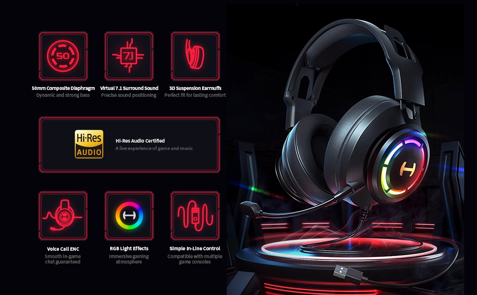 G35 Gaming Headset Hi-Res Sound Quality