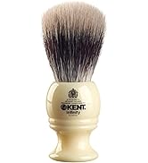 Kent INF1 Infinity Ultra-Soft Silvertex Bristles Shaving Brush Synthetic Bristles Crimped to Emul...