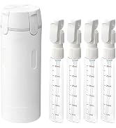 4-in-1 Leak Proof Travel Dispenser Bottle Set, TSA Approved Refillable Toiletry Containers for Sh...
