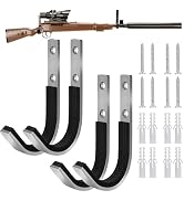Stainless Steels Gun Rack Storage Wall Mount Shotgun Rifle Hook Horizontal Gun Hanger for Any Rif...