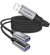 KAYQINHO 3.3Ft USB 3.0 Male to Dual USB Female Splitter Cable, A Male to 2 Female Extension Cable...