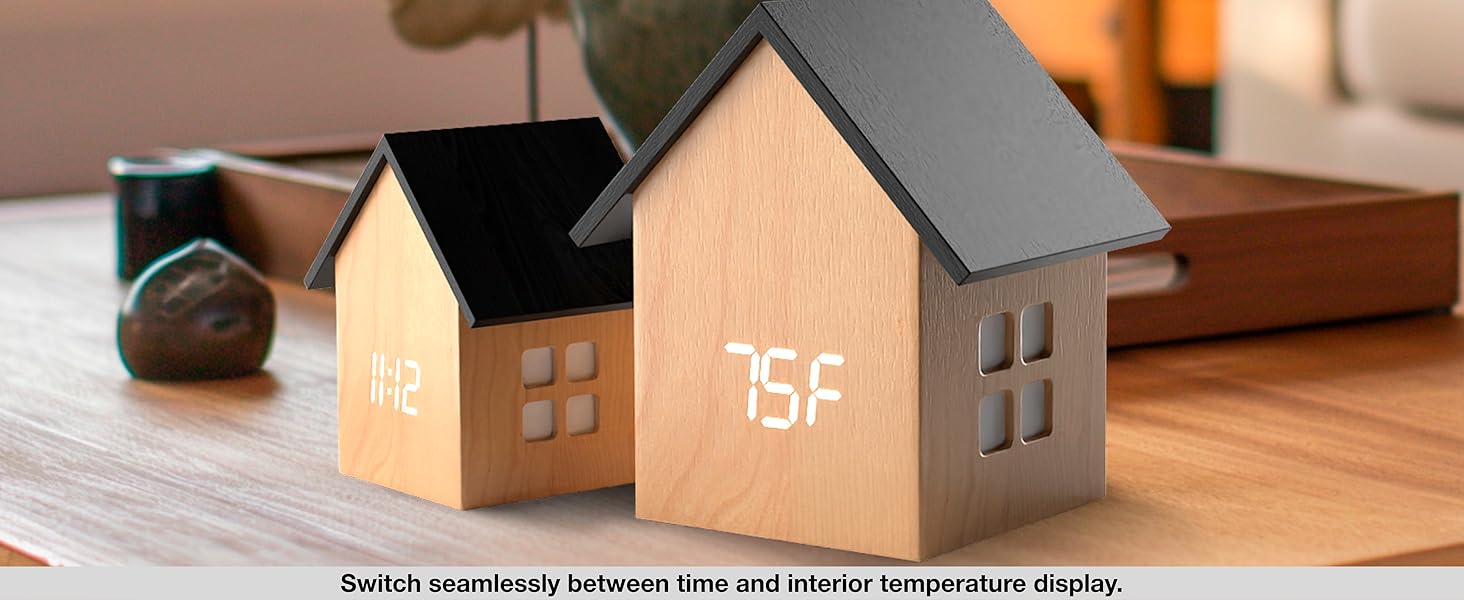 temperature clock thermometer digtal clock for living room office clock cute clock plug in clock