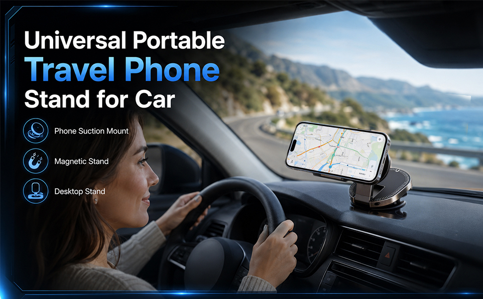 magnetic suction phone mount