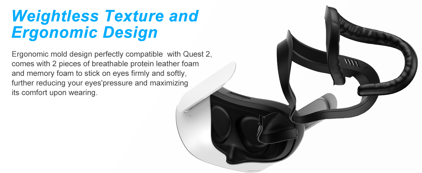 Weightless Texture and Ergonomic Design comfort upon wearing.