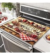 HOMETITUTE Stove Top Cover 28x20 Inch Diatomite Kitchen Mat Vintage Farmhouse Cherry Decor Heat R...
