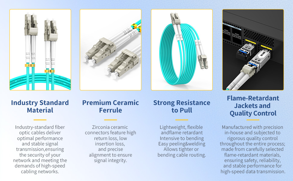 OM3 Fiber Optic Cable Multimode Fiber Jumper
